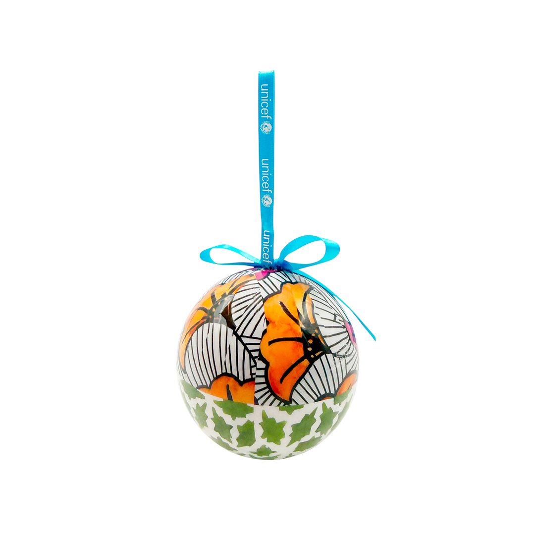 Bola Navidad Rosa Woven