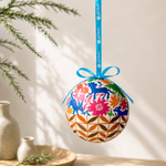 Cargar imagen en el visor de la galería, Bola Navidad Azul Woven